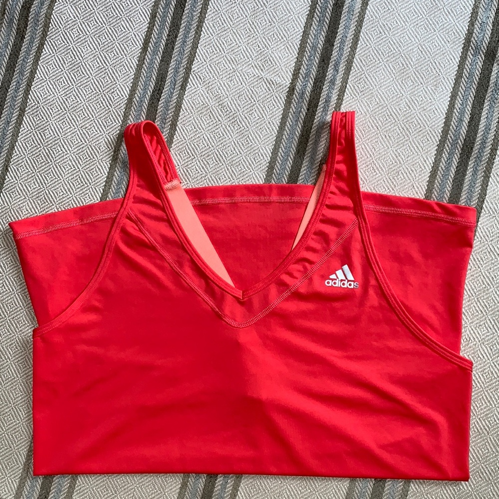Super Cute Coral Climalite Adidas Tank, L